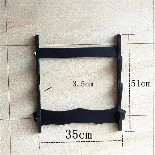 Wall Katana Support Sword Holder Wooden Wall Mount Multi-layer Stand Umbrella Rapier Shelf Display Support Weapon Bracket Holder