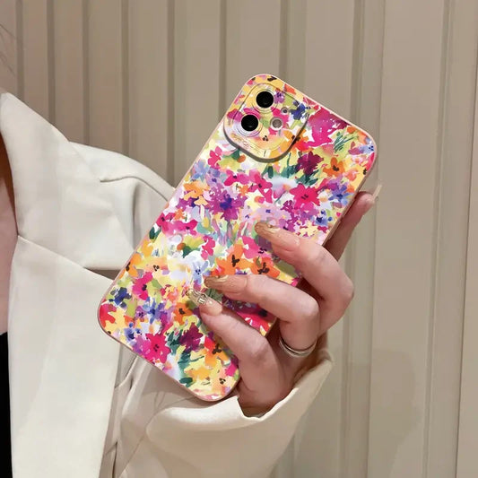 Oil painting Flowers Pattern Design Print Phone Case