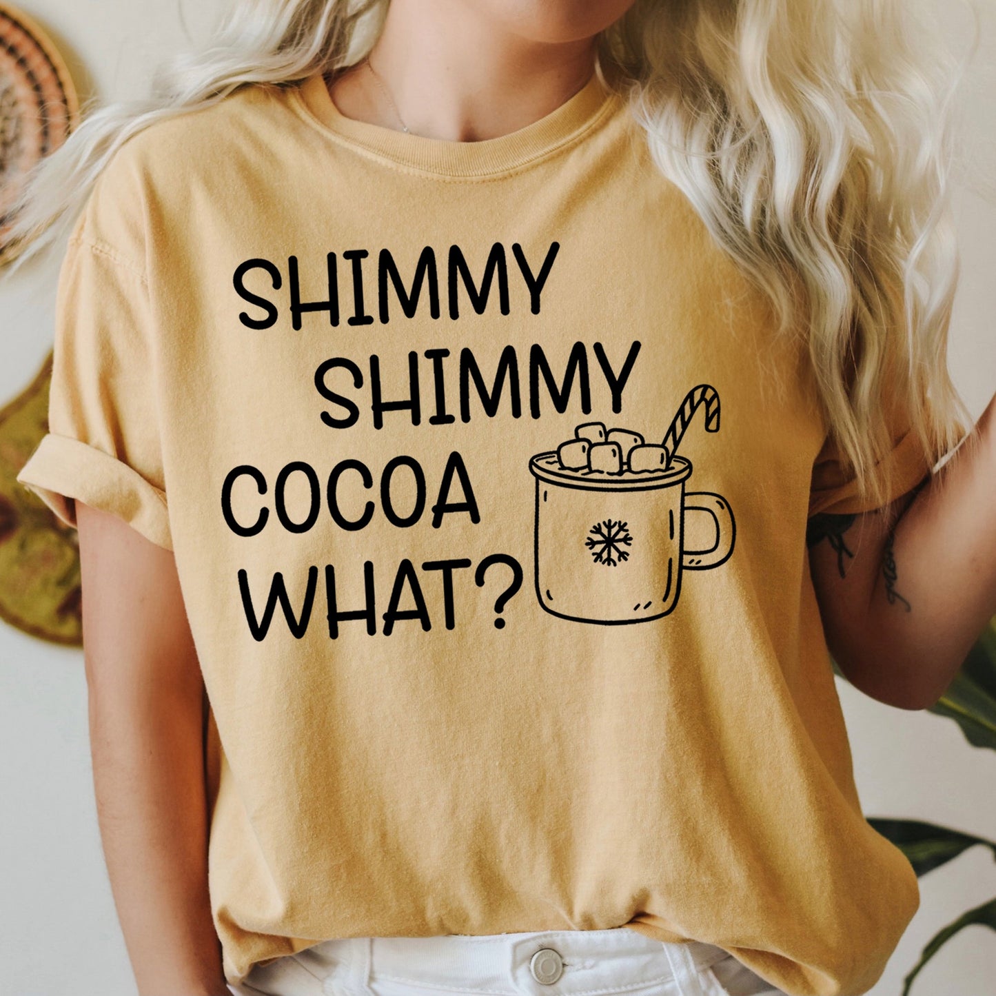 Shimmy Shimmy, Hot Chocolate, Winter, Christmas, Comfort Colors Tshirt