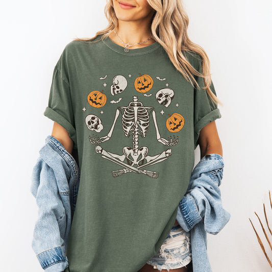 Skeleton, Juggling, Halloween, Jack o Lantern, Comfort Colors T-Shirt