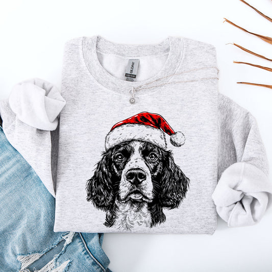 Springer Spaniel, Santa, Dog, Christmas, Dog Lover, Pet Sweatshirt