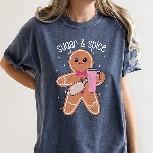 Sugar And Spice, Gingerbread Man, Stanley, Christmas, Comfort Colors Tshirt