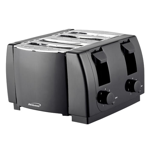 Brentwood Cool Touch 4 Slice Toaster in Black | Toasters | Kitchen + Metal