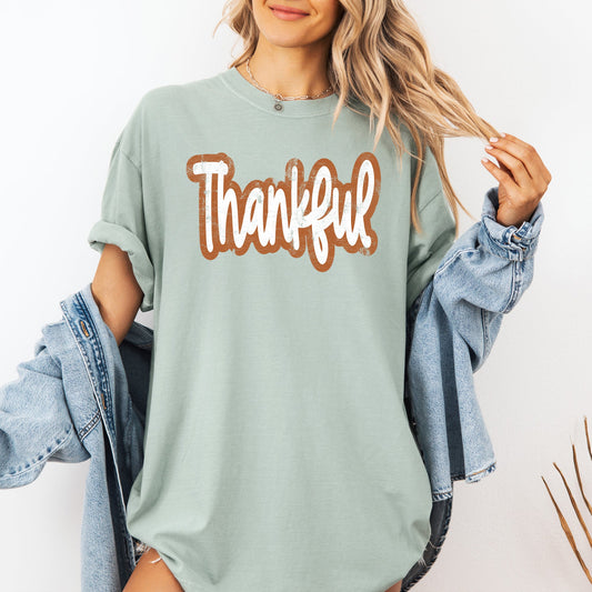 Thankful, Thanksgiving, Positivity, Mental Health, Vintage Tshirt Comfort Colors T-Shirt