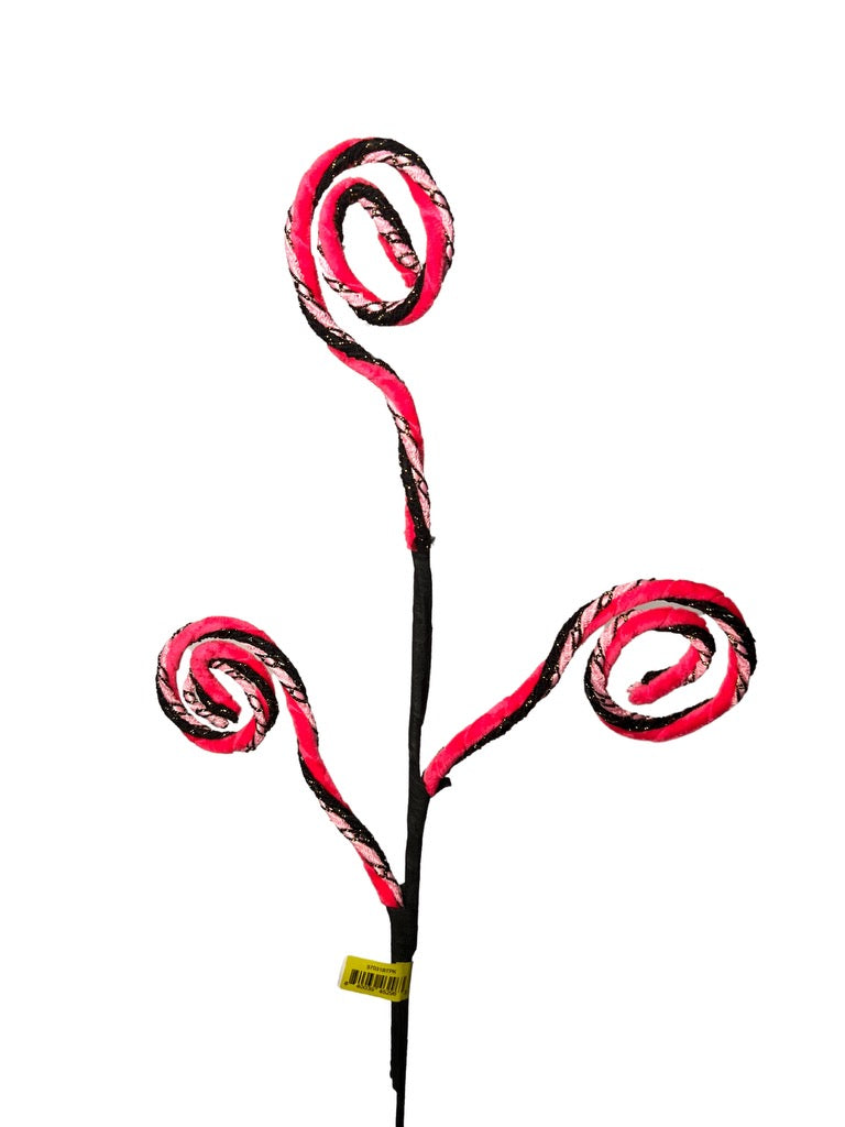 Spiral Mix Curly Spray 26" Black and Pink