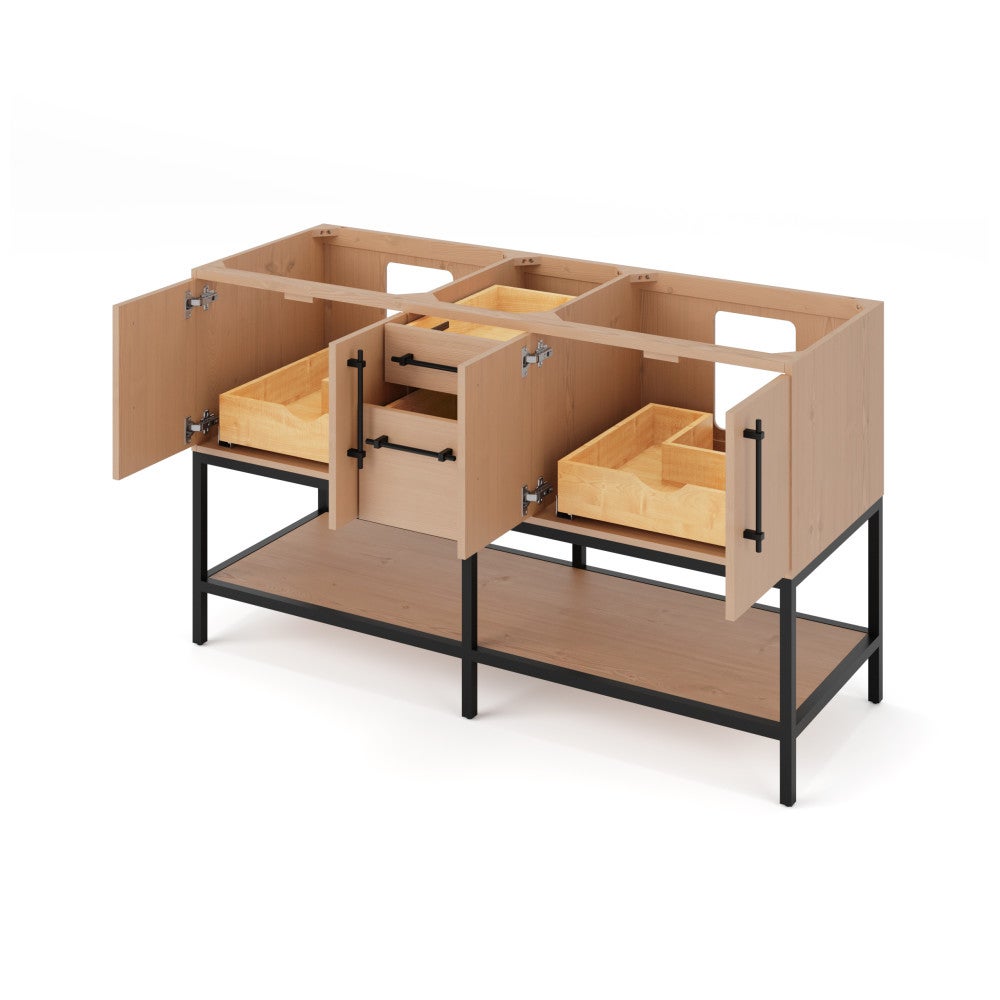60" Pascal Vanities, double bowl