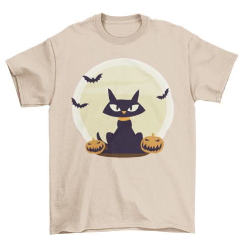 Black Cat Halloween T-shirt | Binge T-shirt Shop