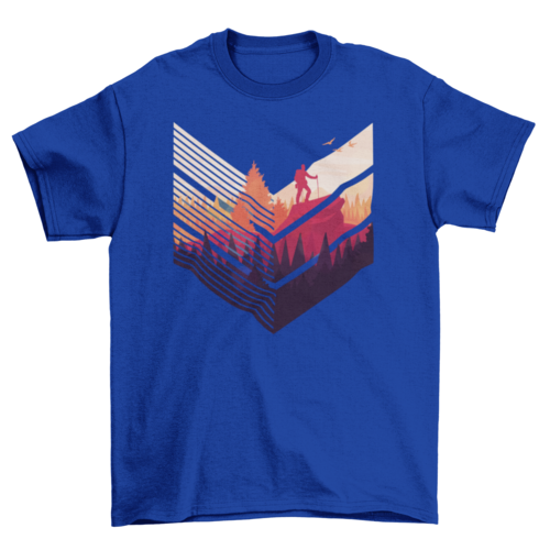 Colorful Hiking T-shirt | Binge T-shirt Shop