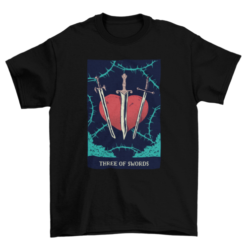 Swords Tarot Card T-Shirt | Binge T-shirt Shop