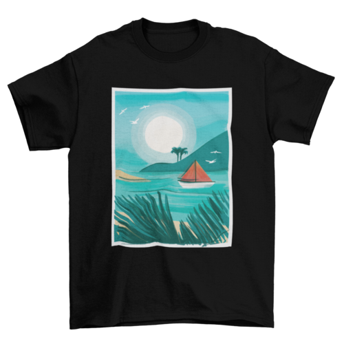 Watercolor Beach T-shirt Design | Binge T-shirt Shop