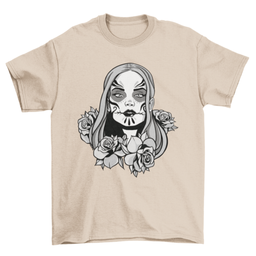 Catrina Woman Illustration T-shirt | Binge T-shirt Shop