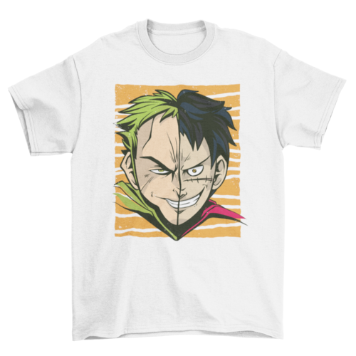 Anime Split Face T-shirt | Binge T-shirt Shop