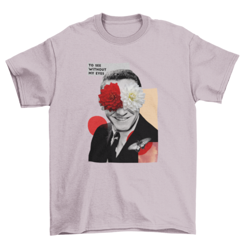 Vintage Clothing Mockup People Tee Floral & Swirls Man with Flowers | Binge T-shirt Shop