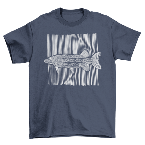Fish Chalk Lines T-shirt | Binge T-shirt Shop