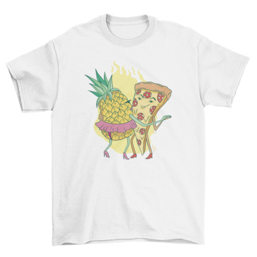 Pizza and pineapple dancing t-shirt