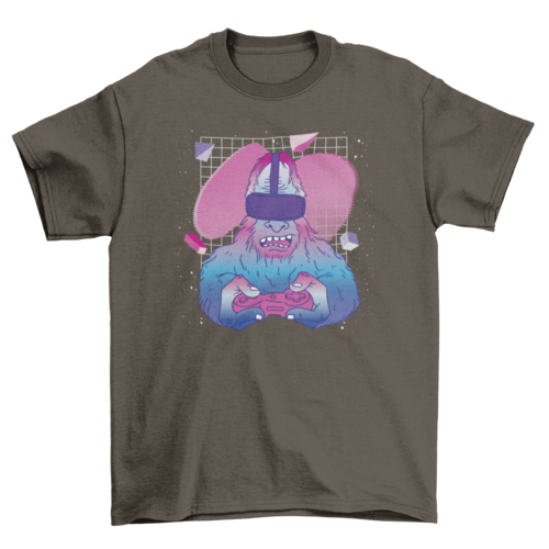 Bigfoot Vaporwave VR T-shirt | Binge T-shirt Shop