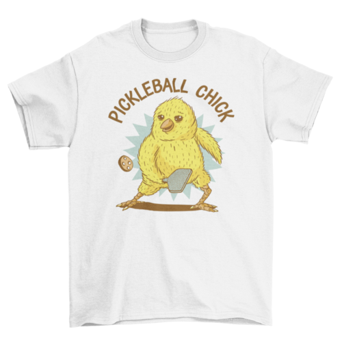 Chick Playing Pickleball Sport T-shirt | Binge T-shirt Shop