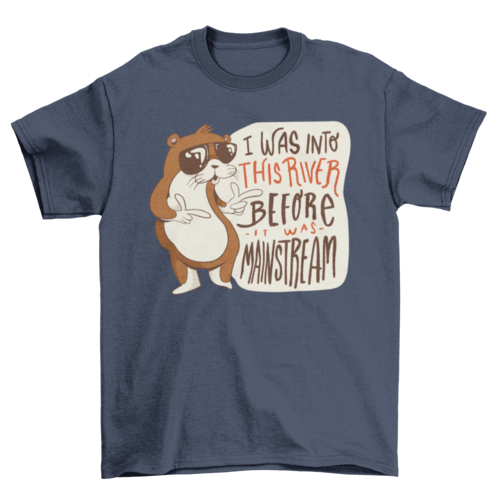 Cool Otter with Sunglasses T-shirt | Binge T-shirt Shop