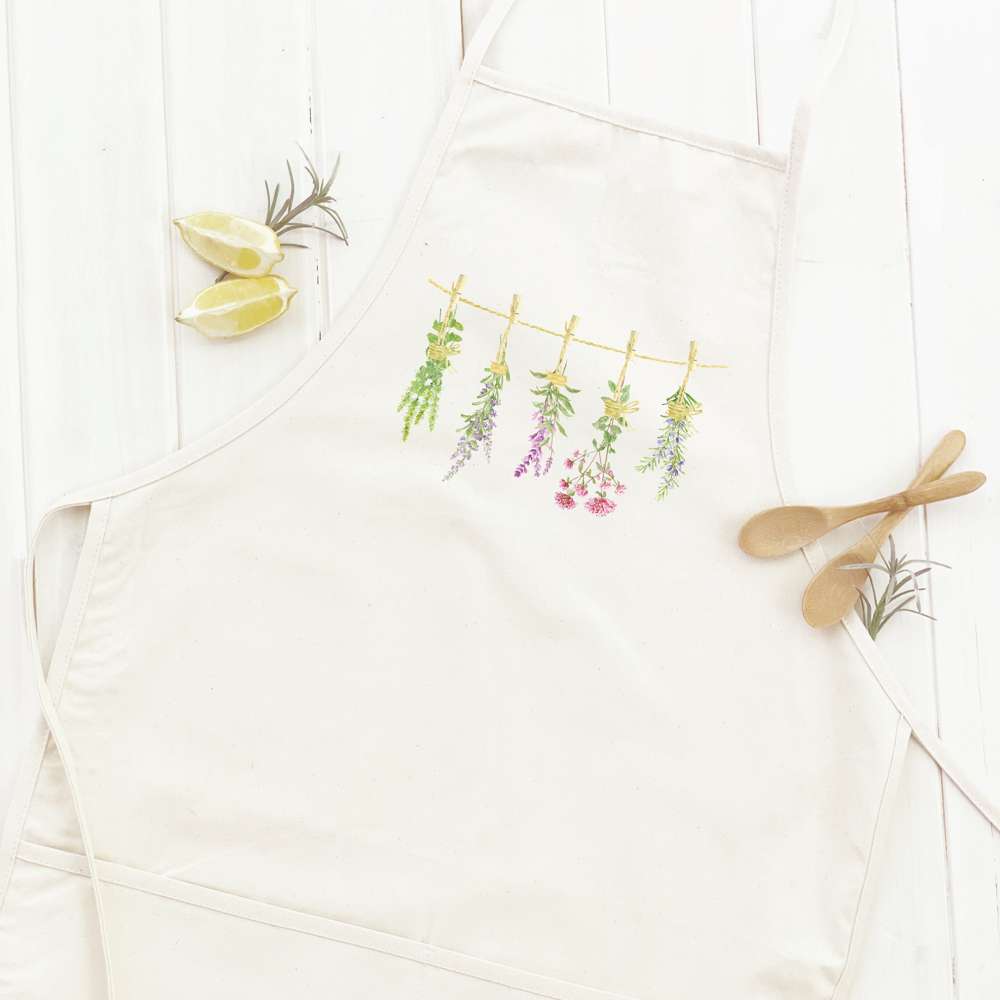 Herbs on a Line - Women's Apron | Aprons | Kitchen + Metal
