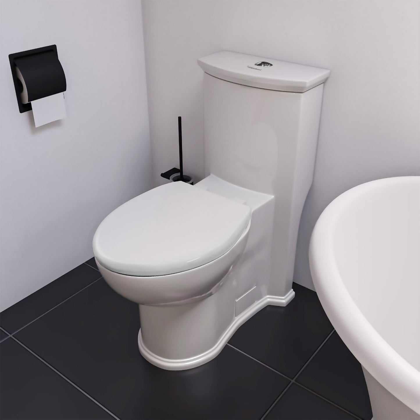 Magic Flush Eco-Friendly One Piece Toilet with a Siphonic Action Dual Flush System, Elongated Bowl, 1.3/0.9 GPF and WaterSense Certified