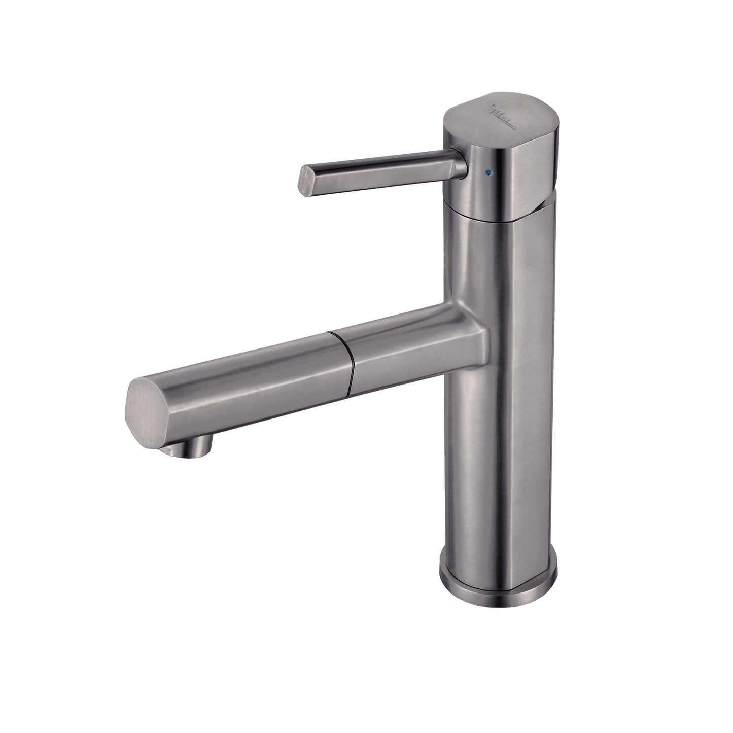 Waterhaus Lead-Free Solid Stainless Steel, Single Hole, Single Lever Kitchen Faucet with Pull-out Spray Head