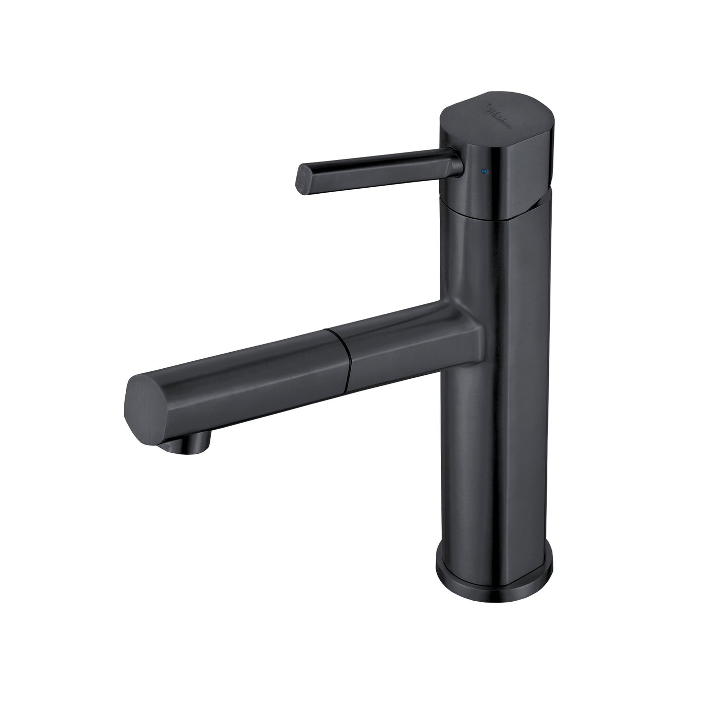 Waterhaus Lead-Free Solid Stainless Steel, Single Hole, Single Lever Kitchen Faucet with Pull-out Spray Head