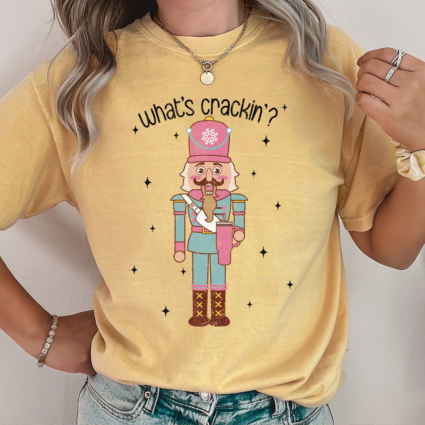 What's Crackin, Nutcracker, Christmas, Comfort Colors Tshirt