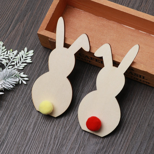 Wooden Easter Rabbit Ornaments Children's Room