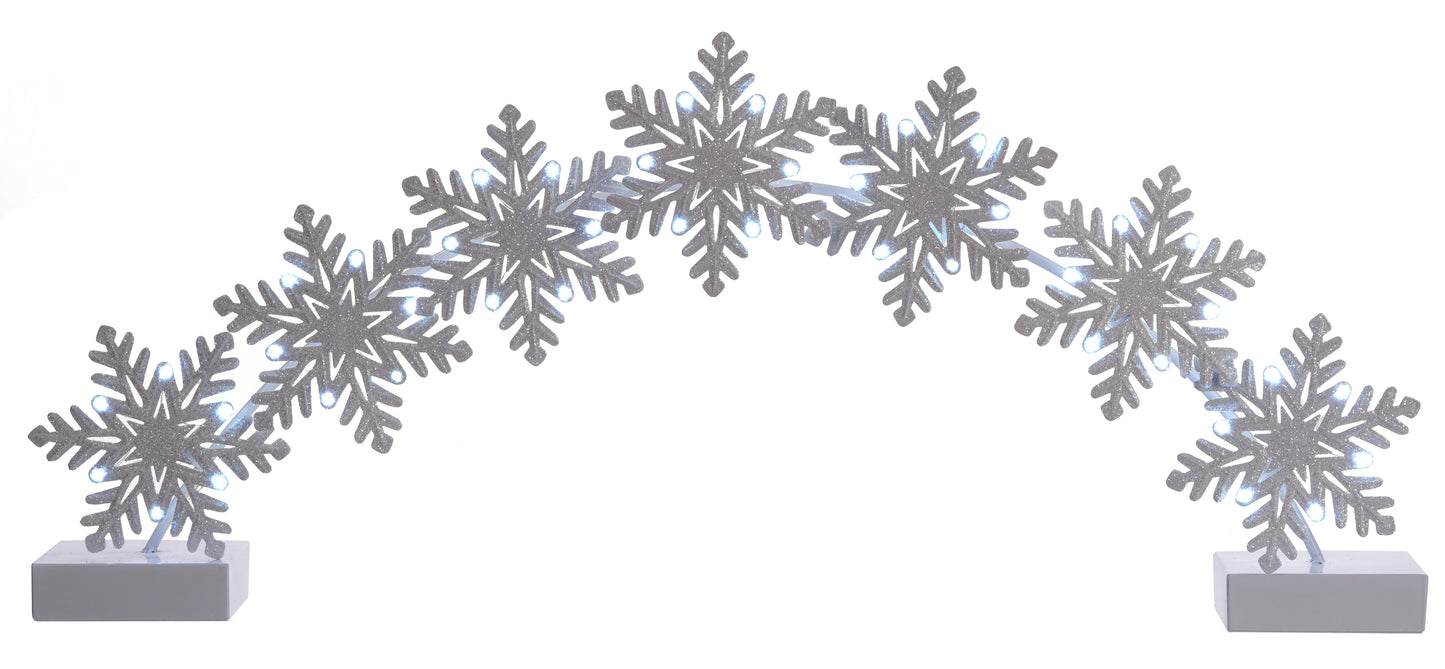 Santa's Sweet Shoppe Collection - 38" Metal Snowflake Mantel Arch