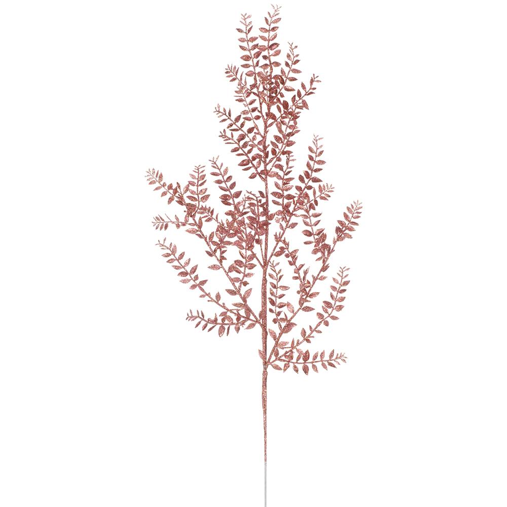 30" Glittered Mini Smilax Leaf Spray Mauve