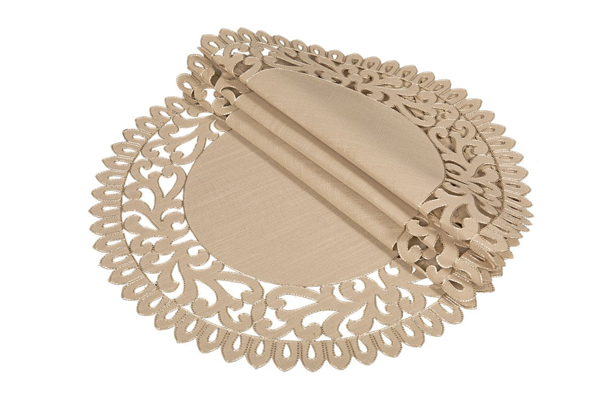 XD17145 Vine Placemats, 16"Rnd, Set of 4