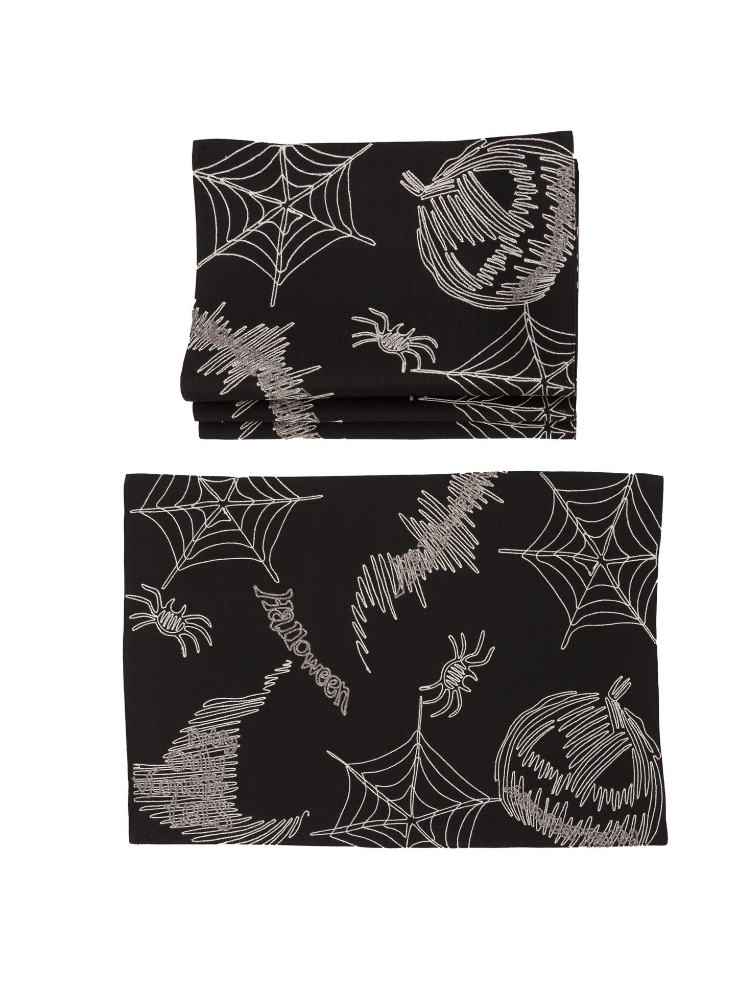 XD18802 Happy Halloween Double layer 14 by 20'' Placemats, Set of 4,