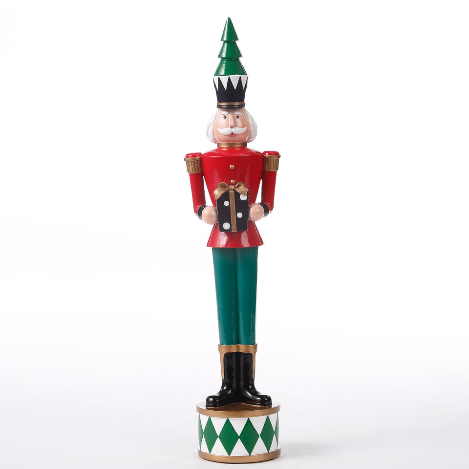 Candy Cane Lane - 18.5" RESIN NUTCRACKER with GIFT BOX