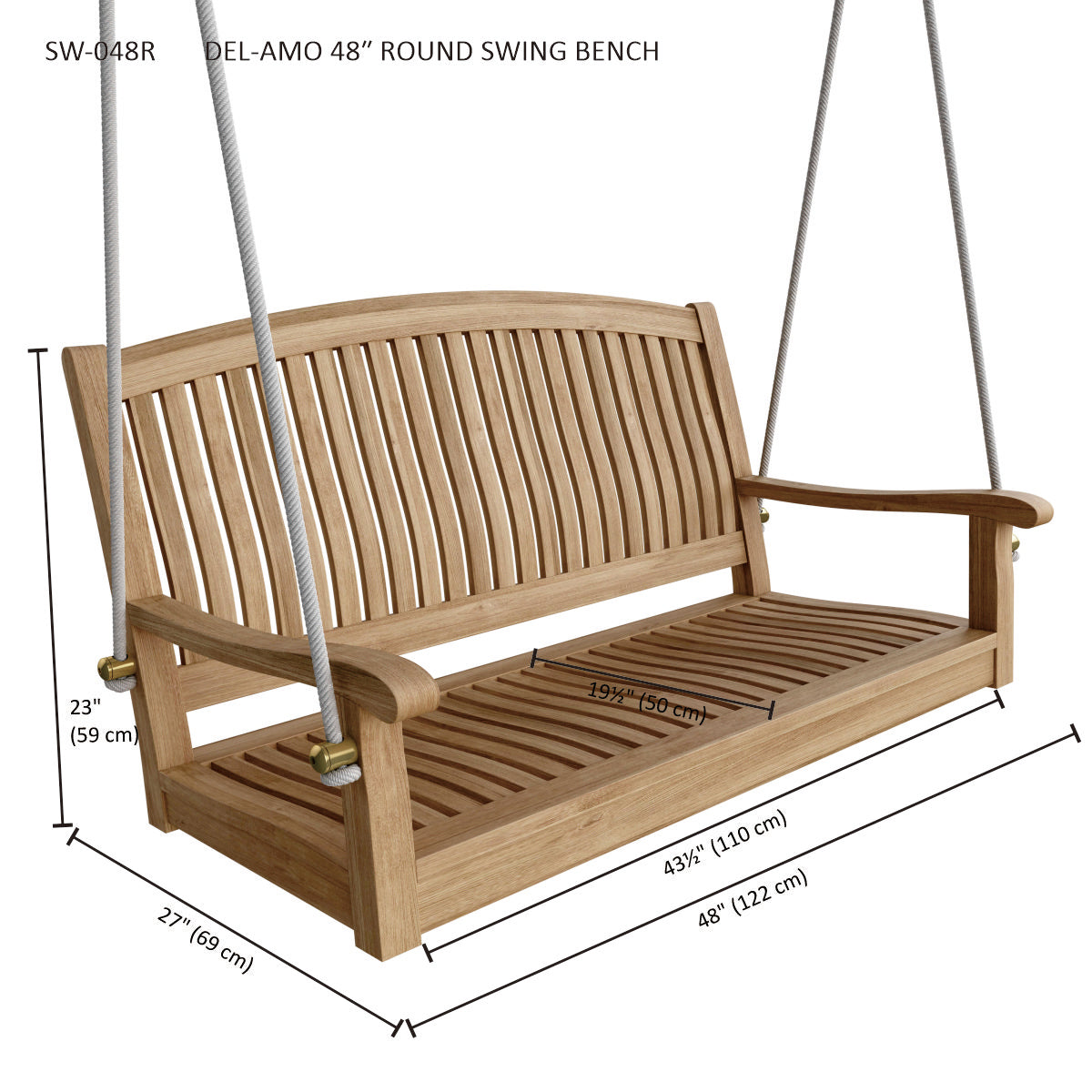 Del-Amo 48" Round Swing Bench