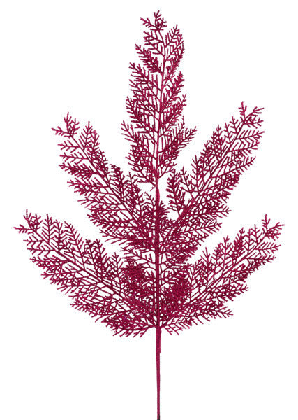 29"L GLITTER FERN SPRAY HOT PINK