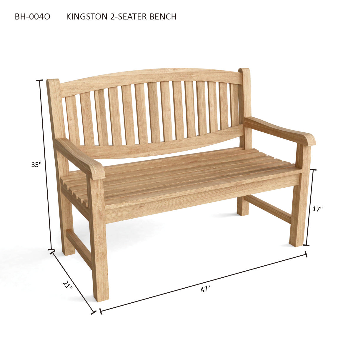 Kingston 2-Seater Bench