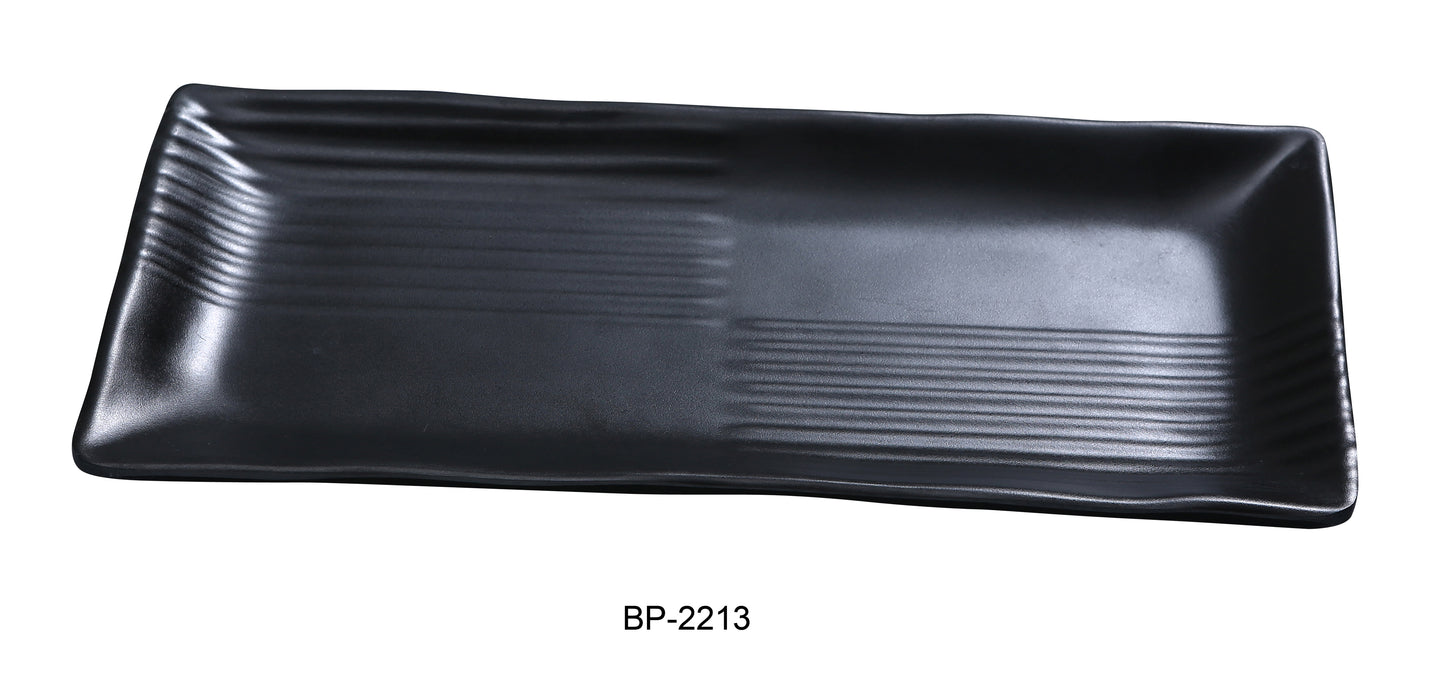 Yanco BP-2213 Black pearl-1 Rectangular Plate | Kitchen + Metal