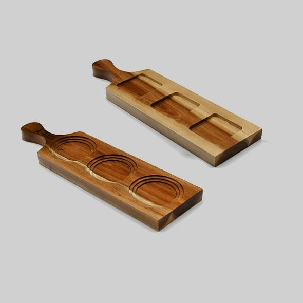 Zavis Green Acacia Wood 3 Hole Double sided Flight Board 14" |