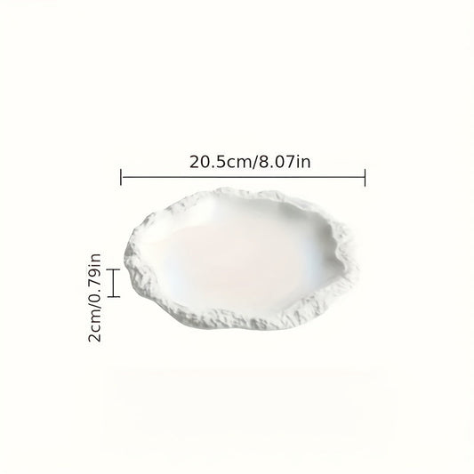 Elegant Textured Ceramic Dinner Plate HeatResistant LeakProof