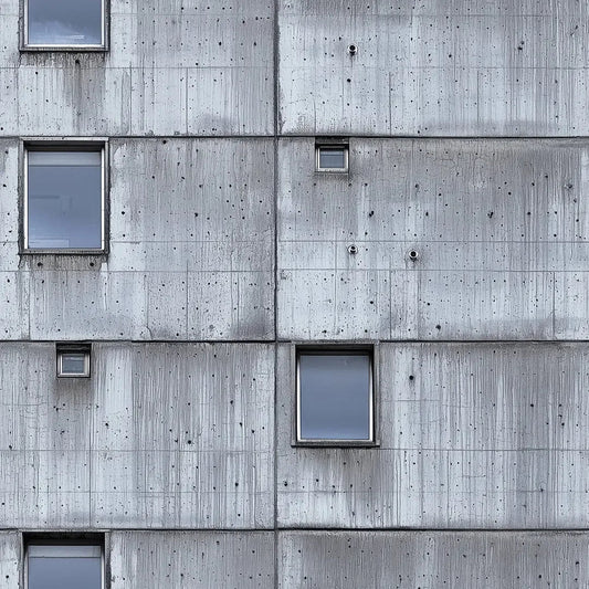 Brutalist Concrete Panel Mural
