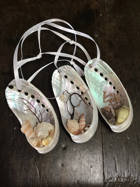 Abalone Shell Ornament- Pearl or Silver