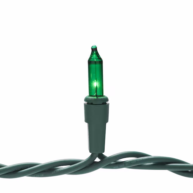 GE String-A-Long 100-Count 20.6-ft Green Incandescent Plug-In Christmas String Lights