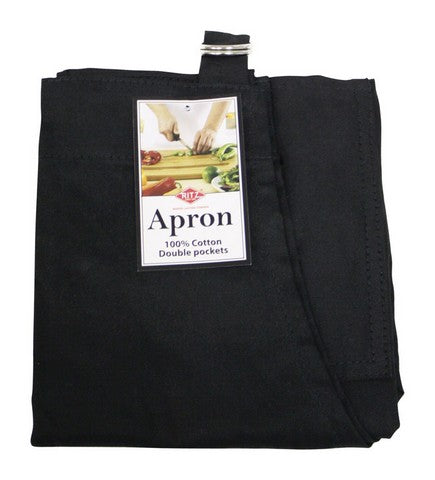 Kitchen Basics 70414 3 Black John Ritzenthaler Cooks Apron 14 in. x 1