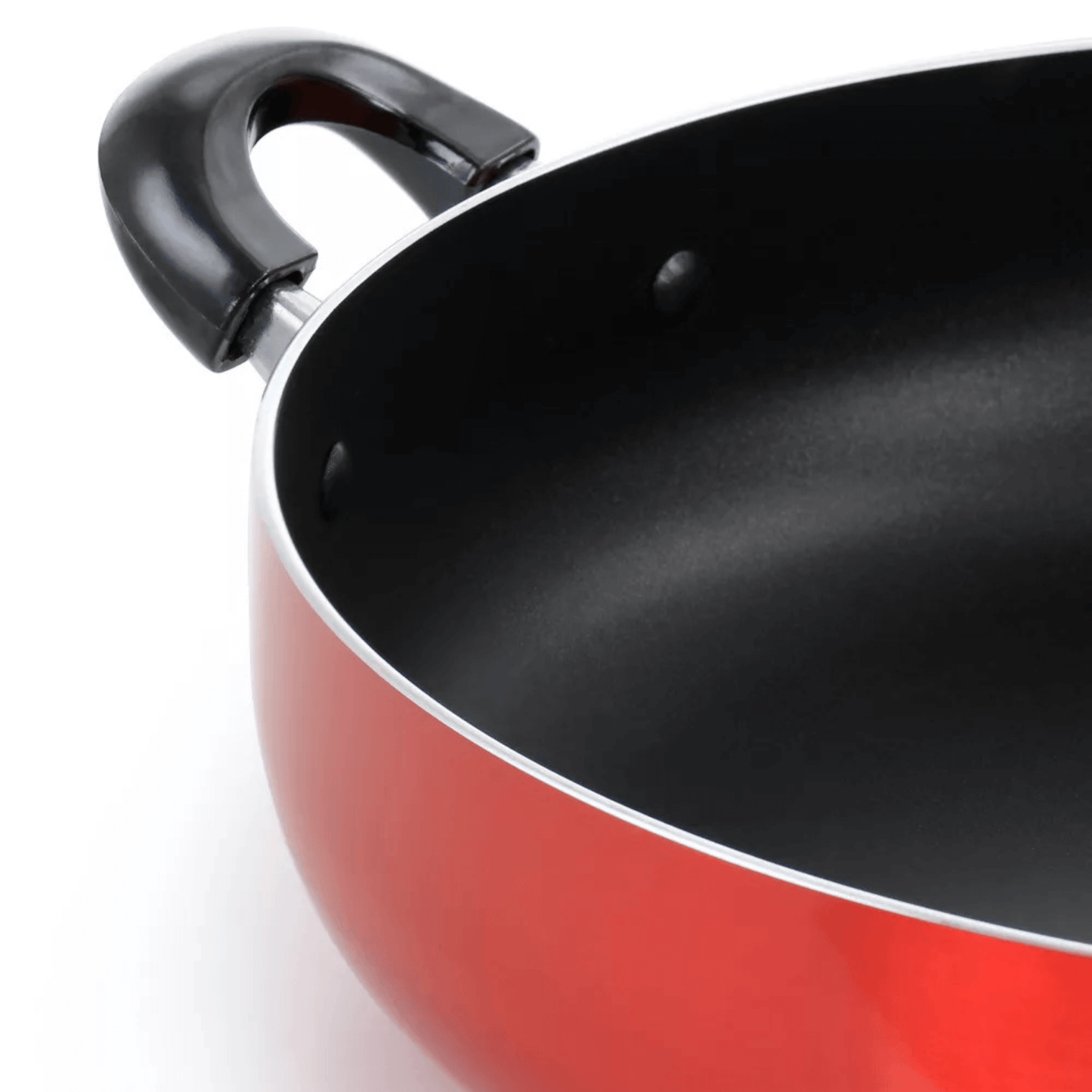 Better Chef 14" Aluminum Non-Stick Metallic Red Deep Fryer with Glass