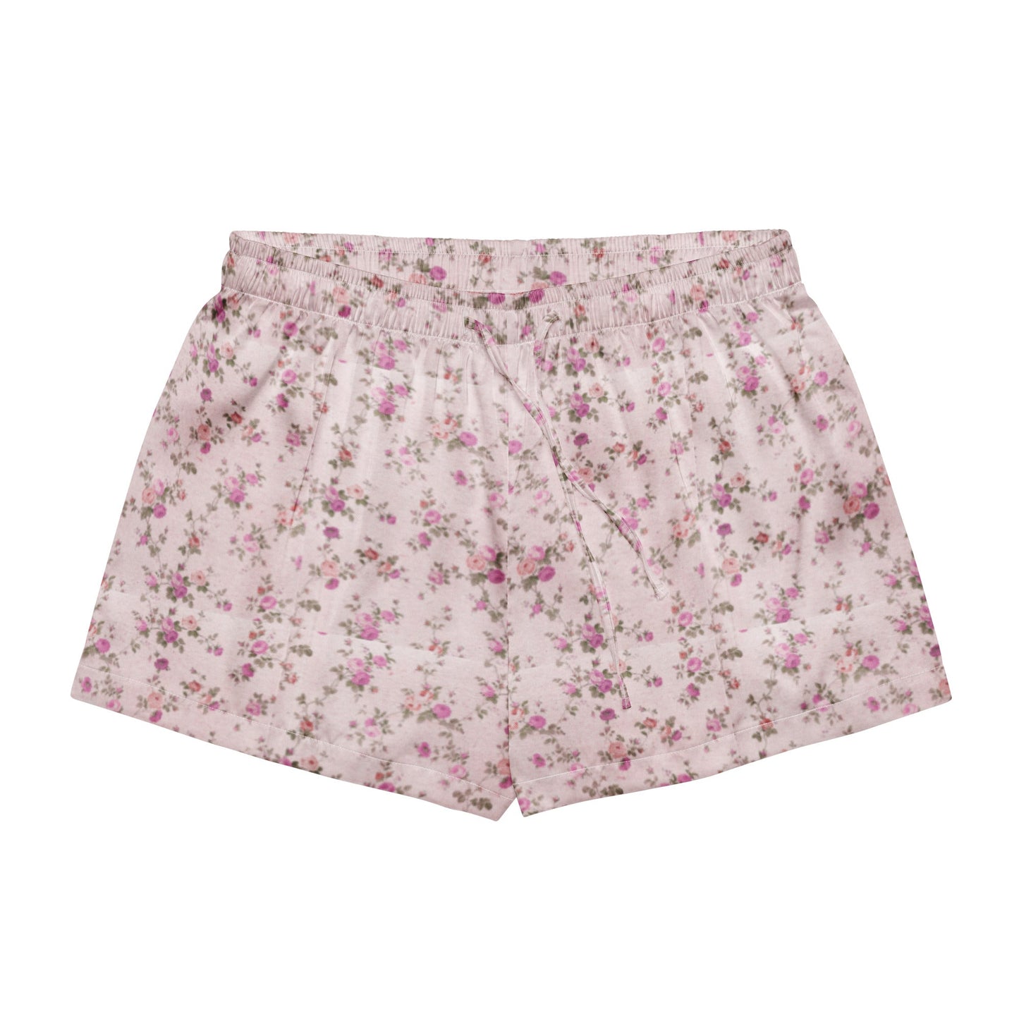 Customizable: Pink Floral Women’s Pajama Shorts