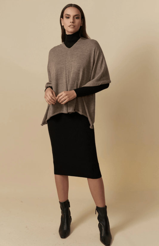 Alpaca Dress Topper | Lightweight Poncho | Alpaca Shawl