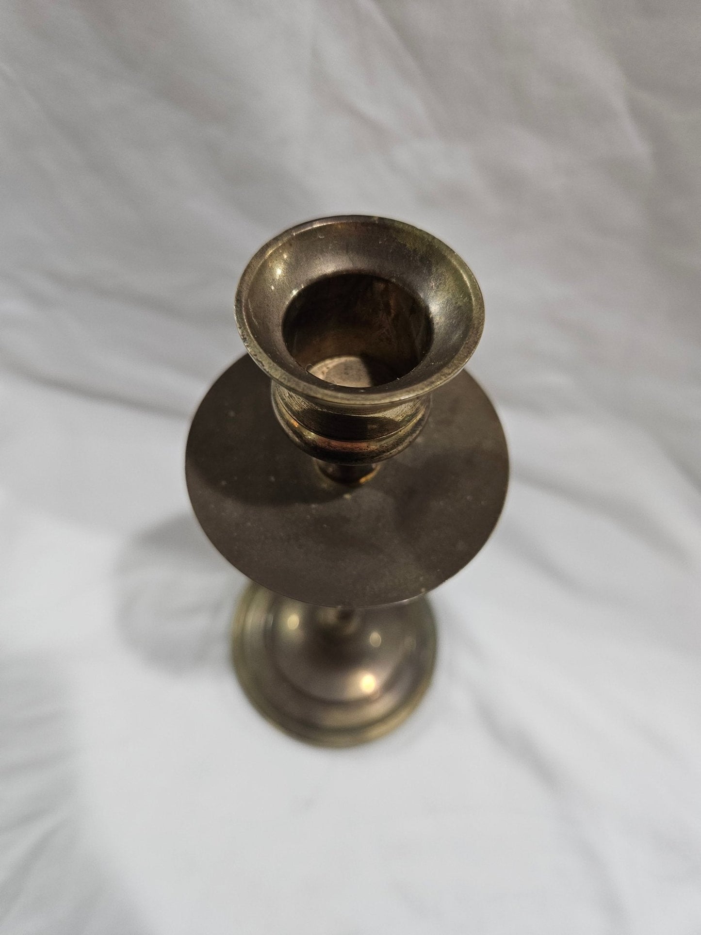 Antique Brass Spiral Twist Candle Stick Holder