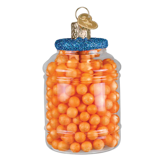 Cheese Balls Glass Ornament