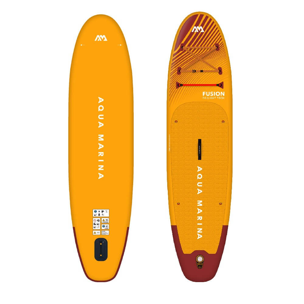 Aqua Marina Fusion BT-23FUP Premium All-Around SUP W/ Durable PVC Rail Layers & Grooved EVA Footpad, 10FT (SAK37195)