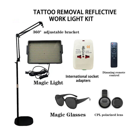 INKSOUL® Tattoo removal reflective work & photography light kit
